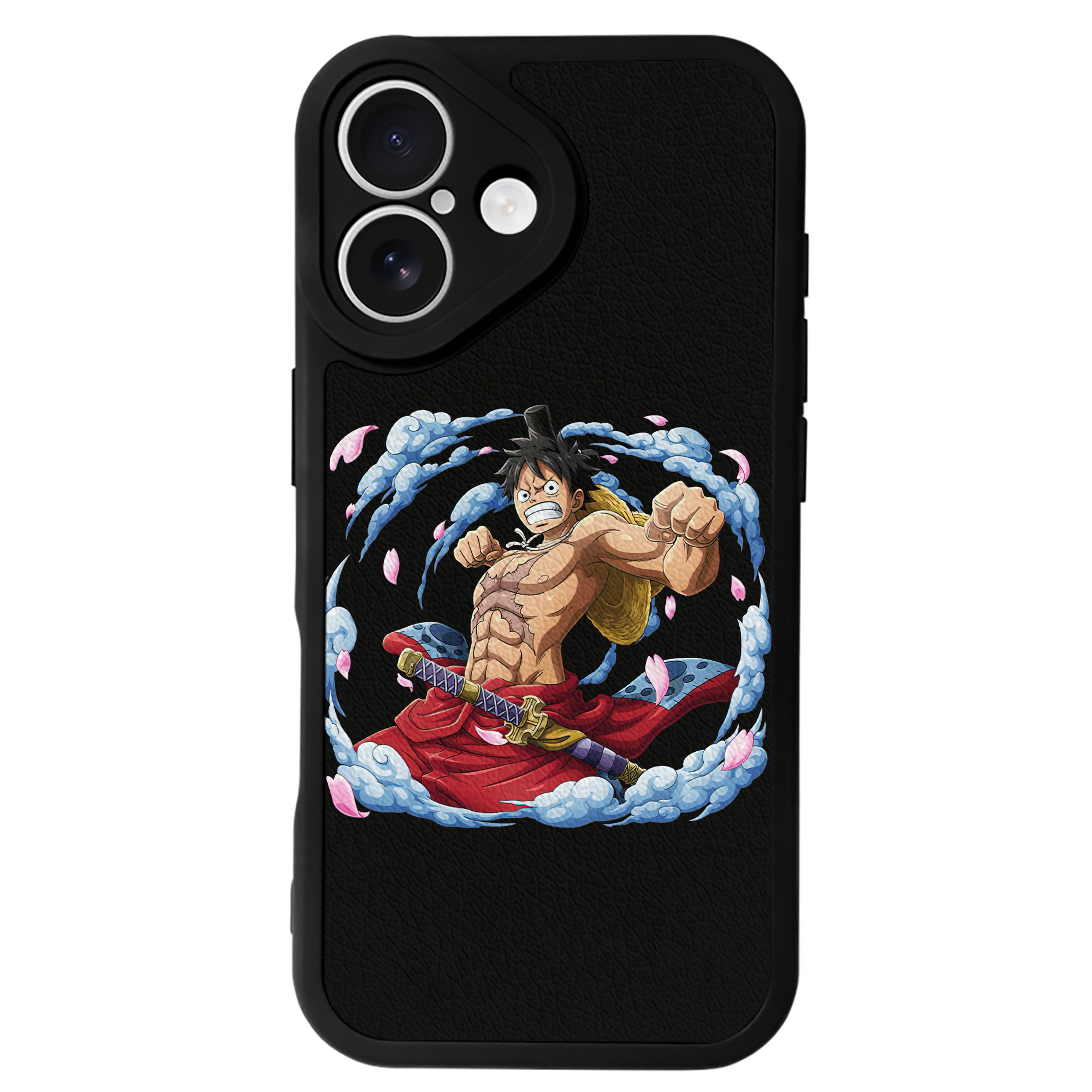（画像用） ワンピース モンキー・D・ルフィ ONE PIECE Monkey D. Luffy 【iPhone 16シリーズ対応】シリコンスマホケース（レザー調） 材質：シリコン